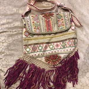 Boho chic multicolored bag